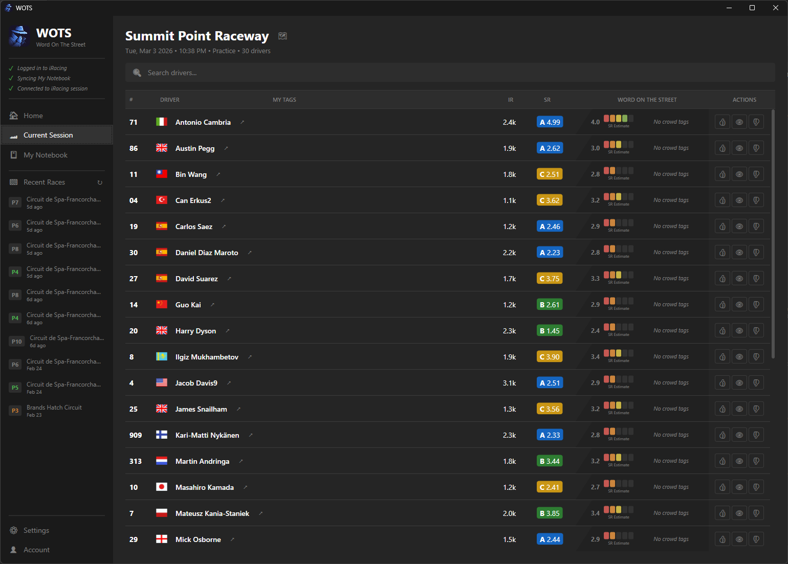 Live Session Drivers